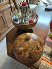 Vintage Bowling Ball Bar Set Decanter W  6 Shot Glasses Mid-century Modern