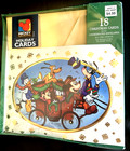18 Disney Mickey   Minnie Mouse Goofy Donald Duck 7 x 5  Christmas Card Vtg New