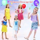 Princess Dress Costume For Girls 3-6 Princess Dress Up Clothes For Little Gir   