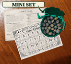 Mini Elder Futhark Rune Stones Set Handmade 24 Runes Green Pouch   Guide