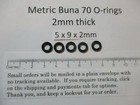 5mm Id X 9mm Od X 2mm Thick O-ring   Buna-70    Quan 5 