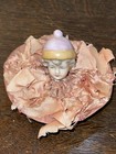 Antique Pin Cushion Porcelain Bisque Head Doll