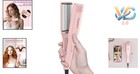 Pink 0 59 Inch Ceramic 3 Barrel Hair Crimper Dual Voltage For Travel