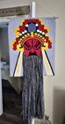Chinese Opera Mask 3d Yarn Wall Hanging Vintage