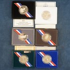 Mixed Lot Of 6 Us Commemorative Half Dollar Coins  In Box W coas - Free Ship Usa