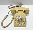 Vintage 1985 Itt Model 500 Rotary Desk Phone Beige Clean  5-85 
