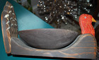 Vtg Hand Carved Wooden Turkey Bowl Painted Folk Art Thanksgiving Centerpiece 14 