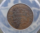 1798 Draped Bust Large Cent  style 2  Hair S-176 1c Anacs F12 Details  456 Fine