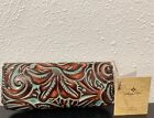 Patricia Nash Ardenza Glasses Case 100  Leather Turquoise 8  X 1  X 3 5  New