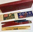 Coca-cola Pencil Box With Blotters  Pencils  Ruler