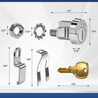 Pochar L-1172c National Mailbox Key Lock Replacement C9100 With 3 Brass Keys