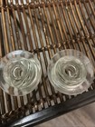 2-clear Glass Vintage Spool Marked Insulator Part Phone Electric Wire Pole