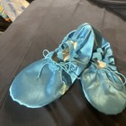 Girls Ballet Dance Split-sole Torquise Slipper Size 4 Shoes Elastic Pull