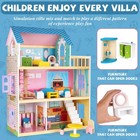 Wooden Dollhouse For Girls With Furniture   Accessories  Playset  Pretend Hou   