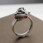Elegant 925 Sterling Silver New Fashion Charms Rose Flower Ring One Size Fit All