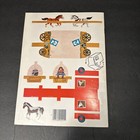 Vintage 1975 Whitman Tiny Western Rodeo Press Out Punch Out Book