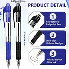 200 Pack Retractable Ballpoint Pen 1 0 Mm Medium Point Black Ink  Blue Ink