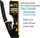 Pass Through Rj45 Crimp Tool Kit Ethernet Crimper Cat5 Cat5e Cat6 Crimping Tool 