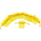 48 Yellow Organza Drawstring Jewelry Pouches 2 