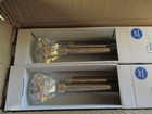 2 Pack Mainstays 3 4  Nickel Clear Faceted Single Adj Curtain Rods 30-84  U20