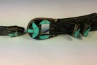 Jackie Robbins Malibu Belt Sterling Silver Western Buckle Semi Precious Stones