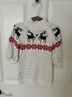 Janie And Jack Cream Reindeer Sweater 12-18 Months - Excellent