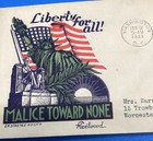World War Ii Patriotic Cover 1943 Lincoln B-day Fleetwood Cachet Staehle 