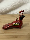 2 Ceramic Handmade Guatemala Folk Art Peacock   Parrot Figures Ornaments
