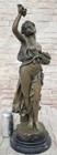 Art Deco Greek Goddess Of Wine Bronze Classic Artwork Sculpture Figurine Figure