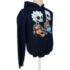 Simpsons Bart Lisa Skull Hoodie Y2k Retro Goth Cartoon Streetwear Og 90s Medium