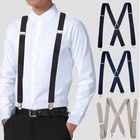 Suspenders Braces Men Women X-shape Back Clip-on Elastic Adjustable Trousers New