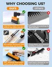 Snow Broom For Car - Upgraded 35  Extendable Snow Remover  Heavy Duty Snow
