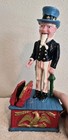 Vintage Cast Iron Uncle Sam Mechanical Coin Bank