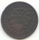 1804 Draped Bust Half Cent  Fine Details  Plain 4  Stemless