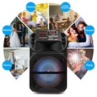 12  Portable Bluetooth Party Speaker Subwoofer Heavy Bass Dj System W mic Aux Fm