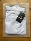 Men s White Latin Salsa Ballroom Dance Pants Pleated Elastic Waist Size 30 28x28