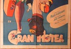 1944 Cantinflas Gran Hotel 1sh Movie Poster Argentina Mega Rare Cabral Art 
