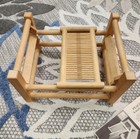 Handcrafters Waupun Wi Peacock Vintage Wood Table Loom 6  Weaving Width
