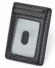 Front Pocket Minimalist Carbon Fiber Slim Wallet Rfid Blocking Credit Card 