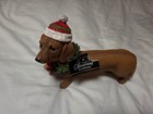 Christmas Classics Dachshund Dog Figurine With Holiday Hat And Wreath