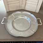 Vintage B w  Buenilum Hand Wrought Hammered Aluminum Tray With Floral Design
