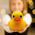 Large Rubber Duck Bath Toy 7 Inch Squeaky Baby Shower Gift Cute Yellow Duck