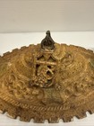 Antique 1920s Heavy Cast Iron 2 Bulb Ceiling Fixture   Original Art Deco Style
