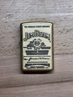 New In Tin Vntg Zippo Jim Beam Bourbon Whiskey Label Emblem High Polish Brass