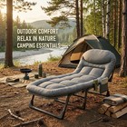 New Folding Camping Cot Adjustable Backrest 460lb Padded Mattress