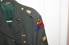 Vintage Men s 44l Reg Us Army Dress Coat Service Uniform Green Jacket