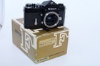 Vintage Black Nikon F 35mm Slr Camera W motor Drive Plate  Prism  Box  Manual 