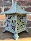 Cast Iron Metal Hummingbird Japanese Pagoda 9 5  Garden Hanging Candle Lantern
