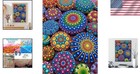 Colorful 5d Mandala Diamond Painting Canvas For Home Decor - 12 X 16 Inch Kit