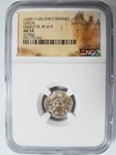 King Henry Lucca Italy Ngc Au 53 Hammered Silver Denier Knights Templar Crusader
